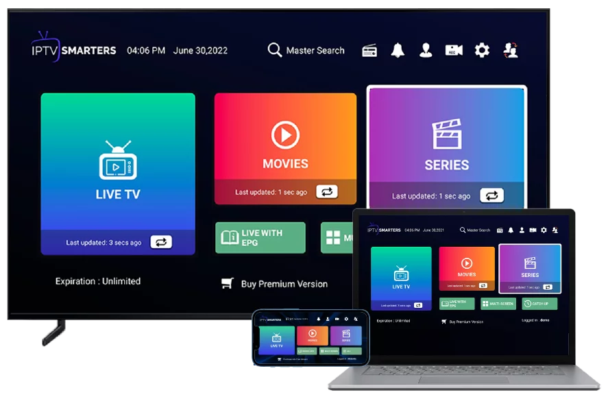 Image illustrant une expérience télévisuelle en direct fluide et de haute qualité avec le meilleur Abonnement IPTV en France